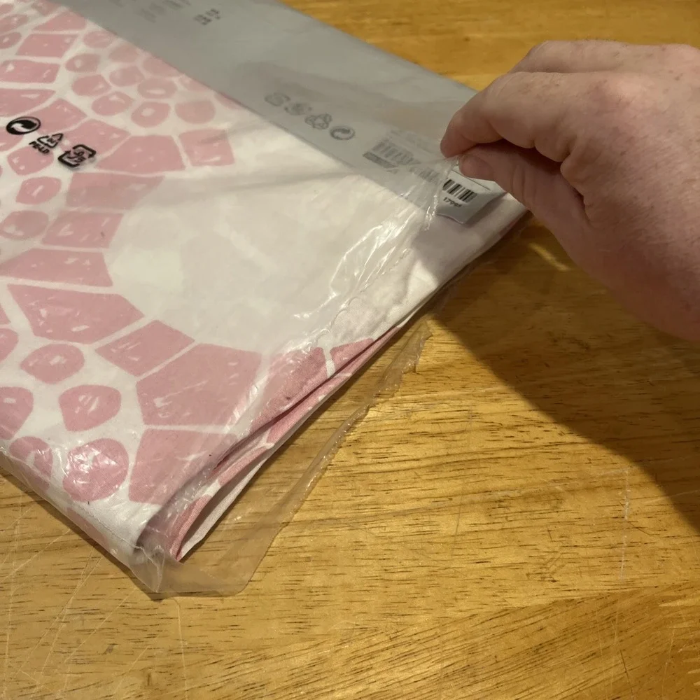 IKEA Curtain Panel Varen Nina Roeraade White Pink 59